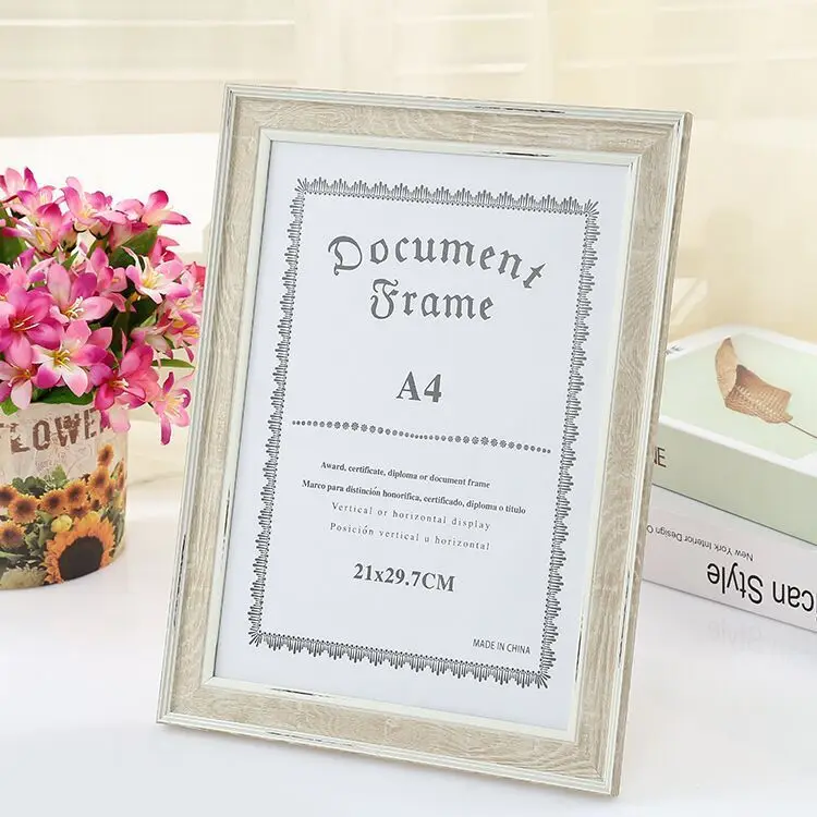 A4 Document Photo Frame High School University Graduation Award Degree Certificate Diploma Frame