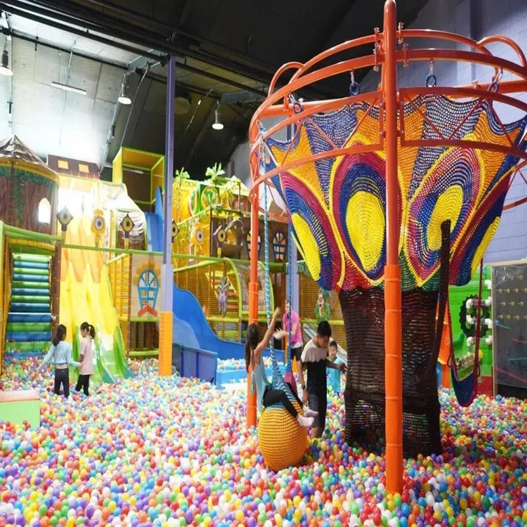 
Equipment Kids Exercise Crochet Rainbow Climbing Nets Indoor Playground Tree 