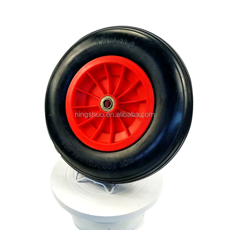 Solid Rubber Puncture Proof Tire Hot Sale High Quality 16 Inch 4.00-10 4.80/4.00-8 With Metal Rim Wheelbarrow Pu Foam Wheel Tire