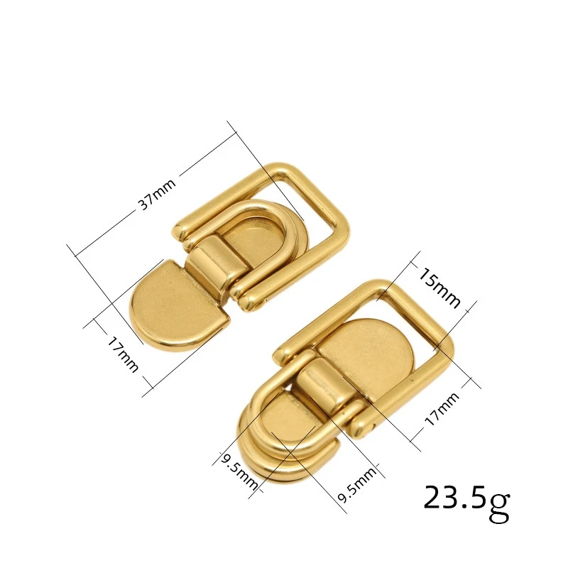 Carosung Wholesale High Quality Bag Hardware Double Ring Connector Buckles Purse Suspension Clasp Metal Bag Side Clip Buckle