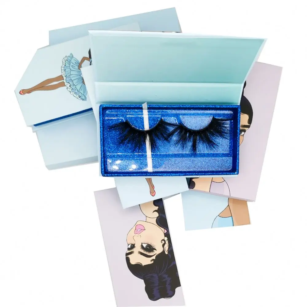 
3D magnetic mirror applicator eyeliner cosmetic kit eyelash bulk premium OEM Faux mink false eyelashes 