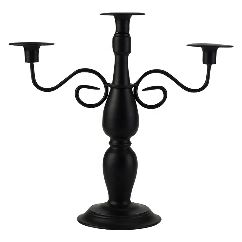 Metal Long Stem Candle Stand for Home Decor Handmade Candelabra 3 Arms Candlestick For Wedding Candle Holder