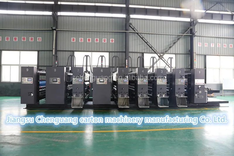 High quality automatic two color printing slotting die cutting carton machine multi-color
