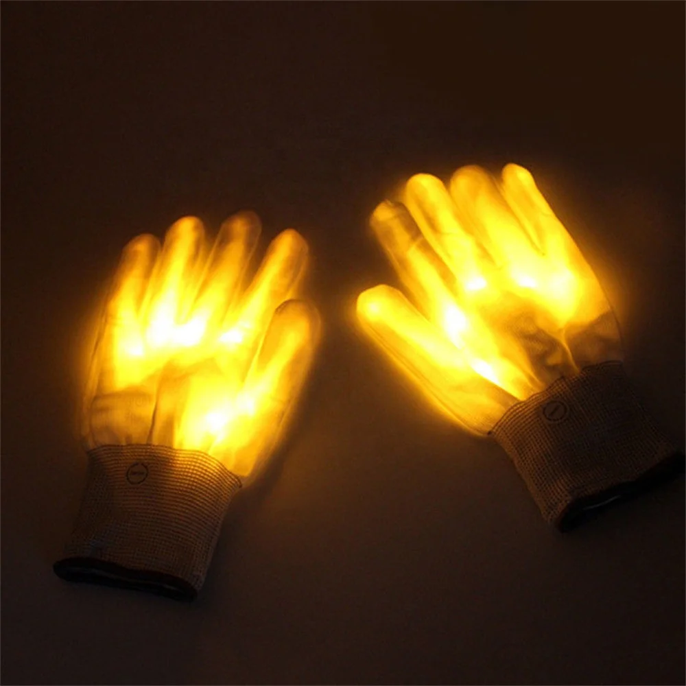 Cheap Festival Party LED Flashing Gloves Colorful Rave Led Finger Light Gloves Kids for Neon Party