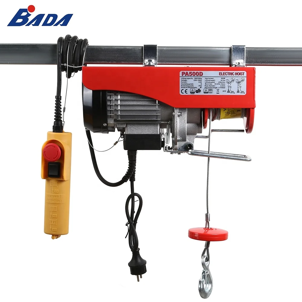 PA500D-18m 250/500kg Electric Hoist With 18m Extended Wire Rope