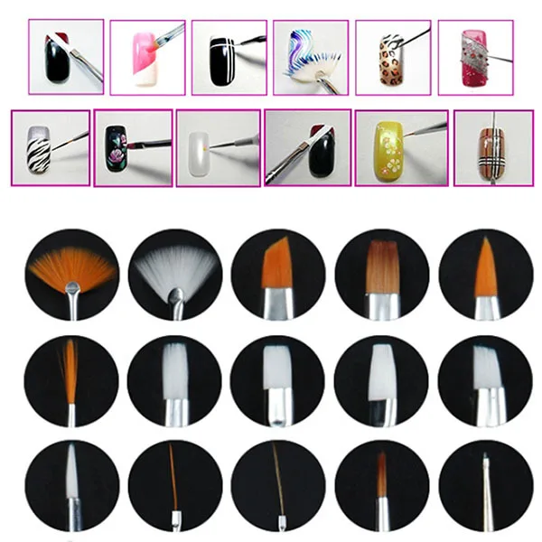 20 шт Nail Art Дизайн для нанесения точек рисования лака ногтей инструменты резьбы по