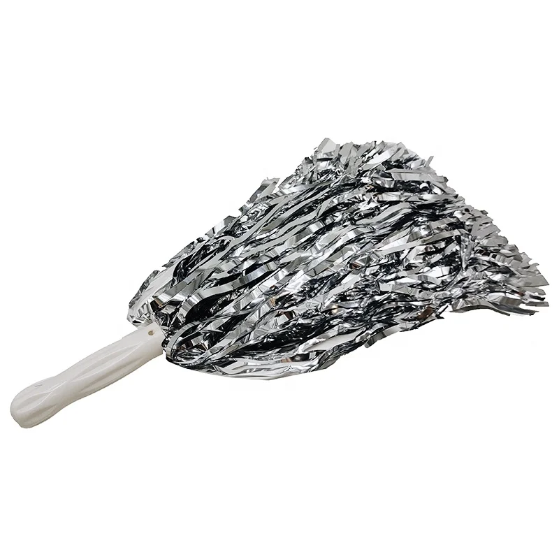 Wholesale Rooters Cheering Squad Team Spirit Sports Cheerleading Metallic Foil Cheer Pom Poms
