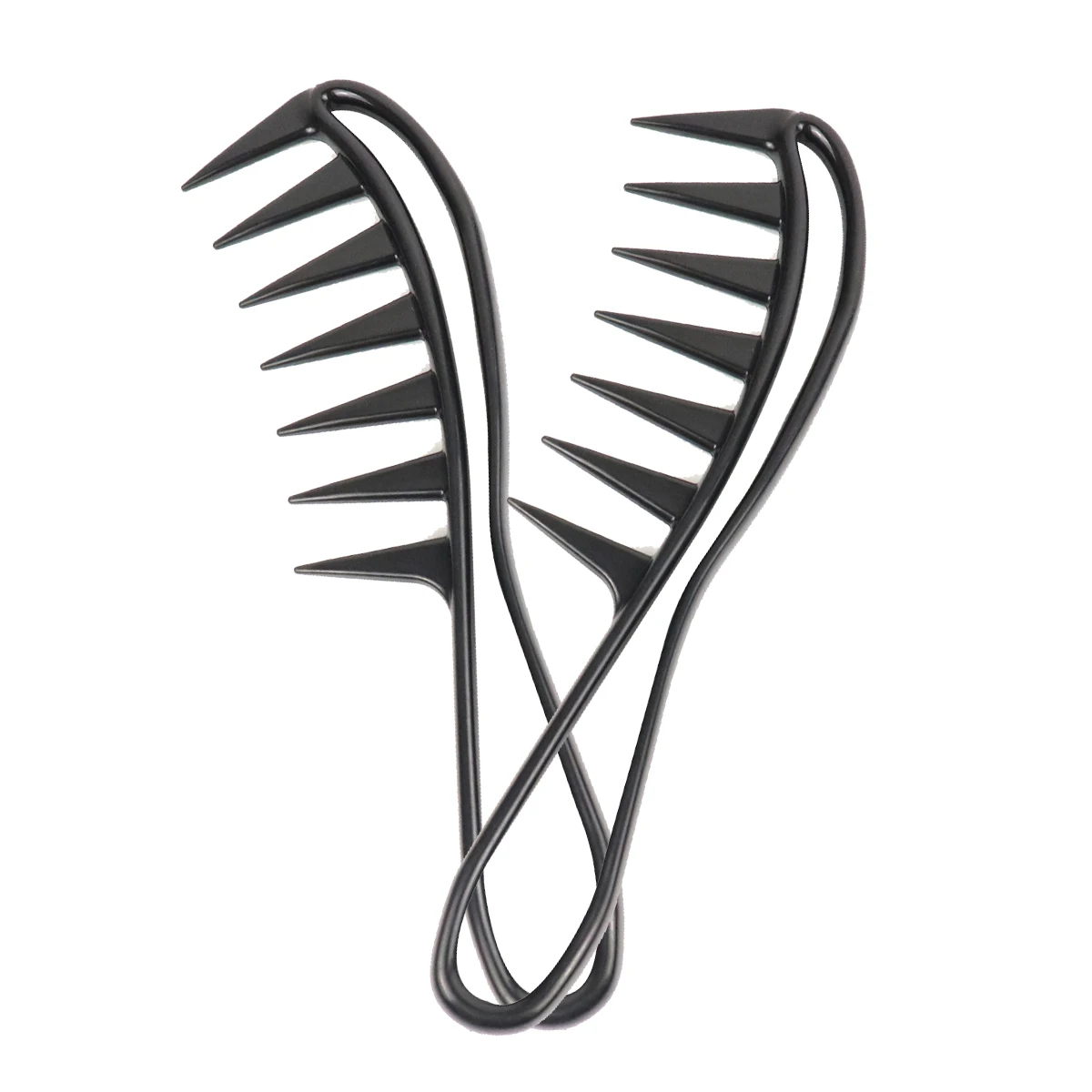 Barber & Salon Plastic Fish Shape Curly Wide Tooth Comb Heat-resistant Oil Head Comb for Styling Hair