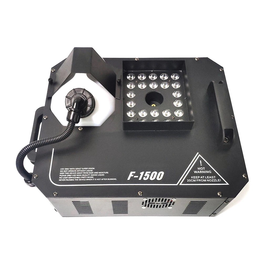 1500 Вт Светодиодная противотуманная машина/DMX512 дистанционное управление дымовая машина с 24x9 RGB светодиодные фонари для сцены