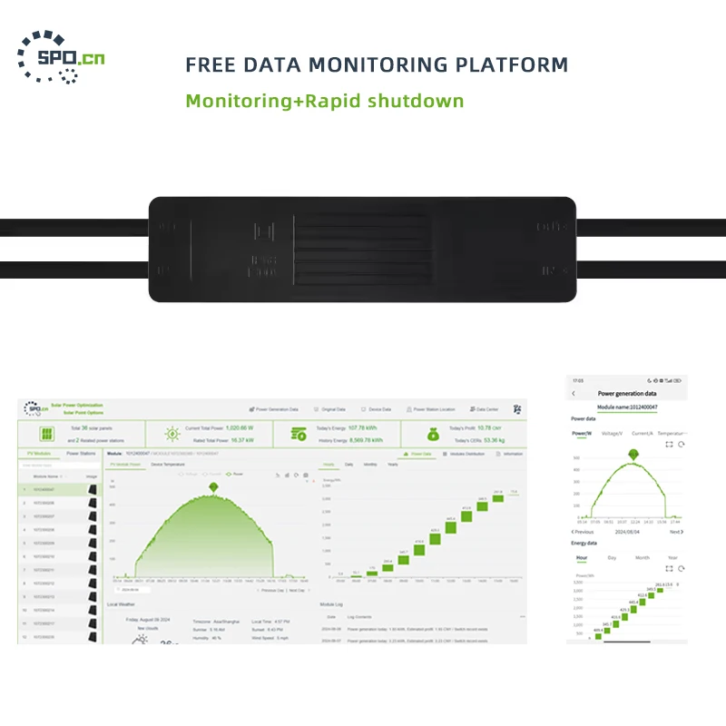 Solar Panel Monitoring PV Rapid Shutdown Device Real Time Data Viewing Rapid Shutdown in Abnormal Stuations