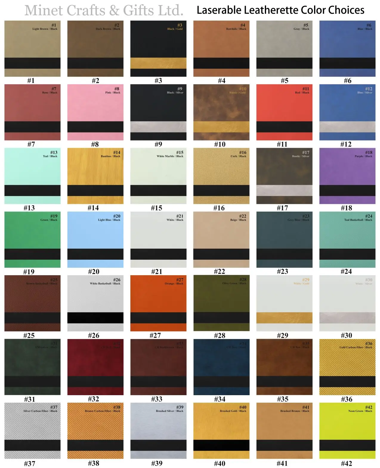 12x24 Inches Premium Leatherette Blank Brushed Bronze/Black Laserable Leatherette Sheets For Laser Engraving Without Adhesive