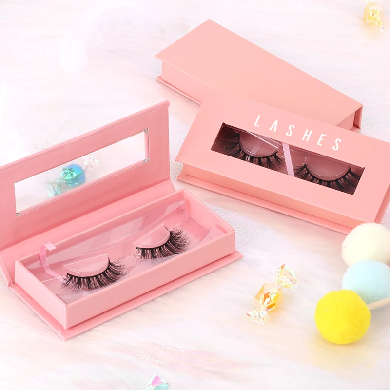 Wholesale Custom Luxury Lashbox Packaging Private Label Free Design Empty Cute Lashpackaging Box Pink