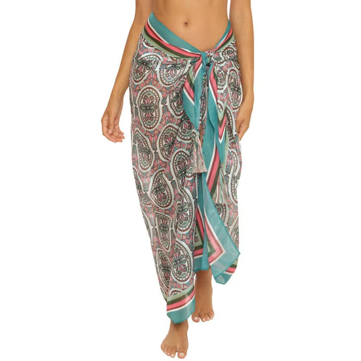 Customized Pattern Beach Silk Sarong Modal Cotton Blankets Beachwear Wrap Sarong