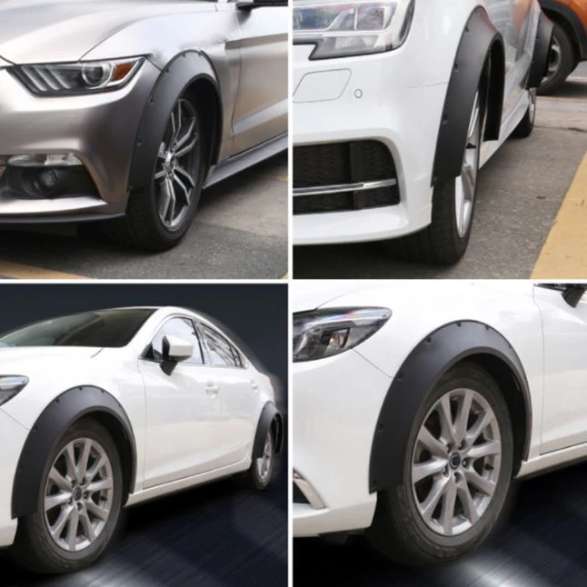 Universal Plastic Flare Eyebrow Cantoneras Protector Parafanghi Car Wheel Arch Evazari Fender Flares Universal Abs Guardabarros