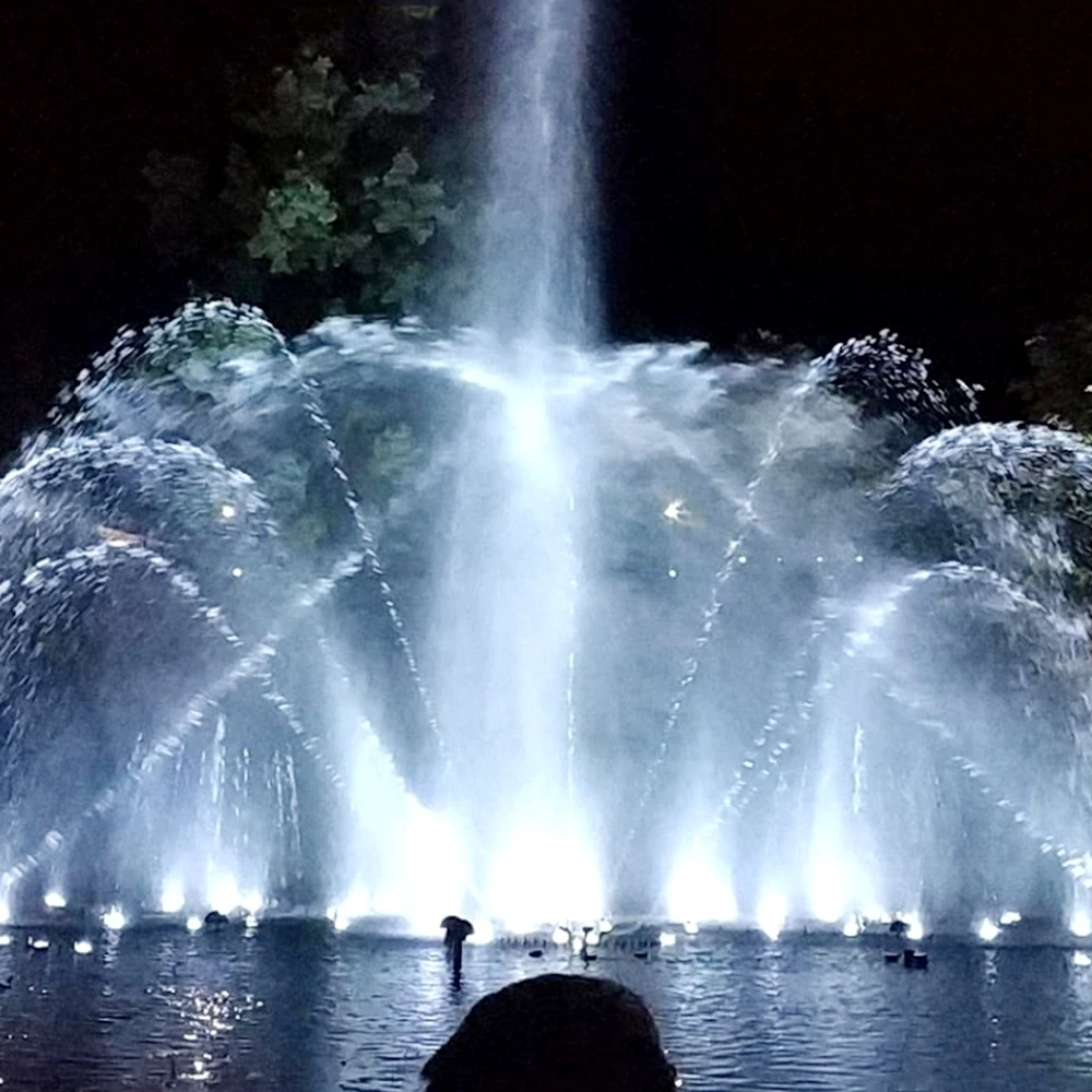 Artwatershow PLC DMX 512 Control Water Fountain Adjustable Led Lights Smart Music Dancing Fountain For Square Pond