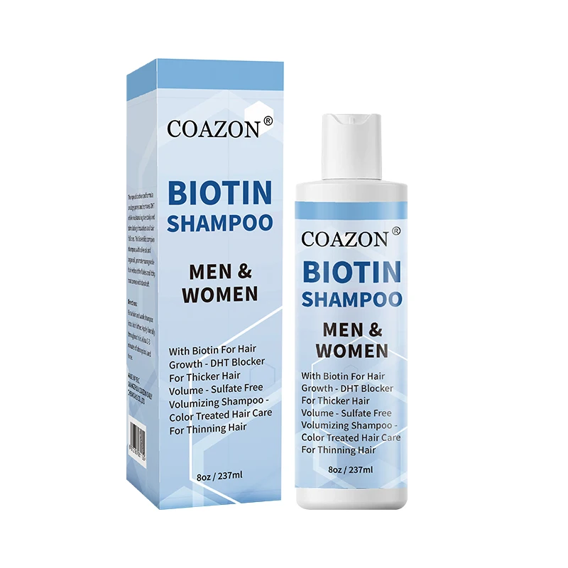 Natural Volumizing Sulfate Free Biotin Shampoo for Hair Growth Thickening Anti Thinning Hair Loss Regrowth Shampoo Treatment