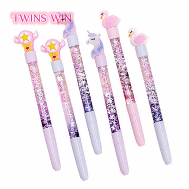 Мультяшная масляная шлифовальная гелевая ручка с единорогом офисные канцелярские принадлежности симпатичная креативная 2058
