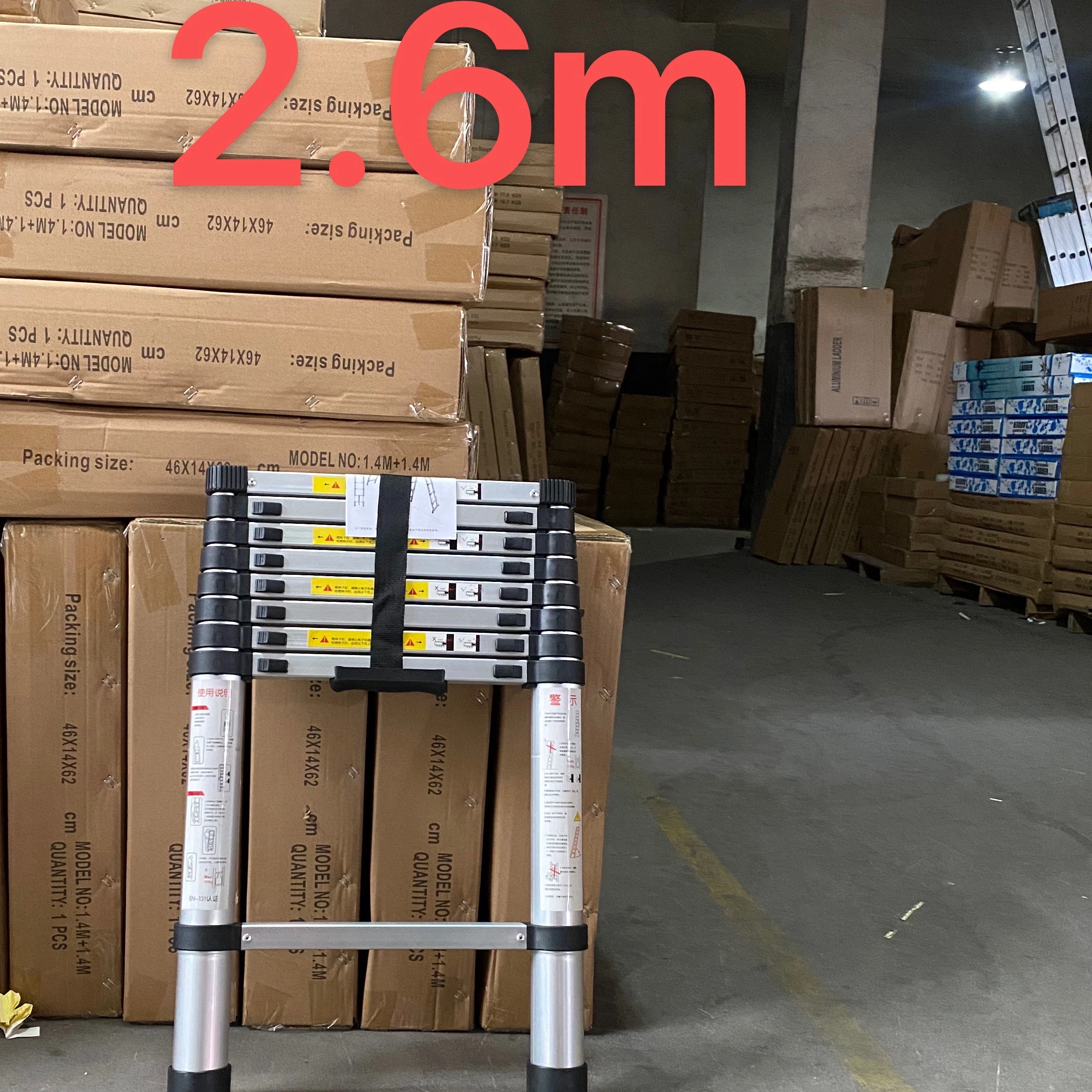 2m-8m telescopic folding ladders with more safety