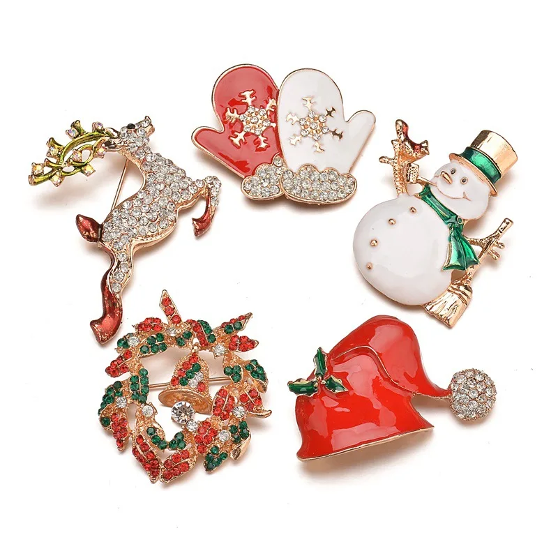 Christmas Decorations In Europe And The United States Cartoon Snowman Brooch New Year Gift