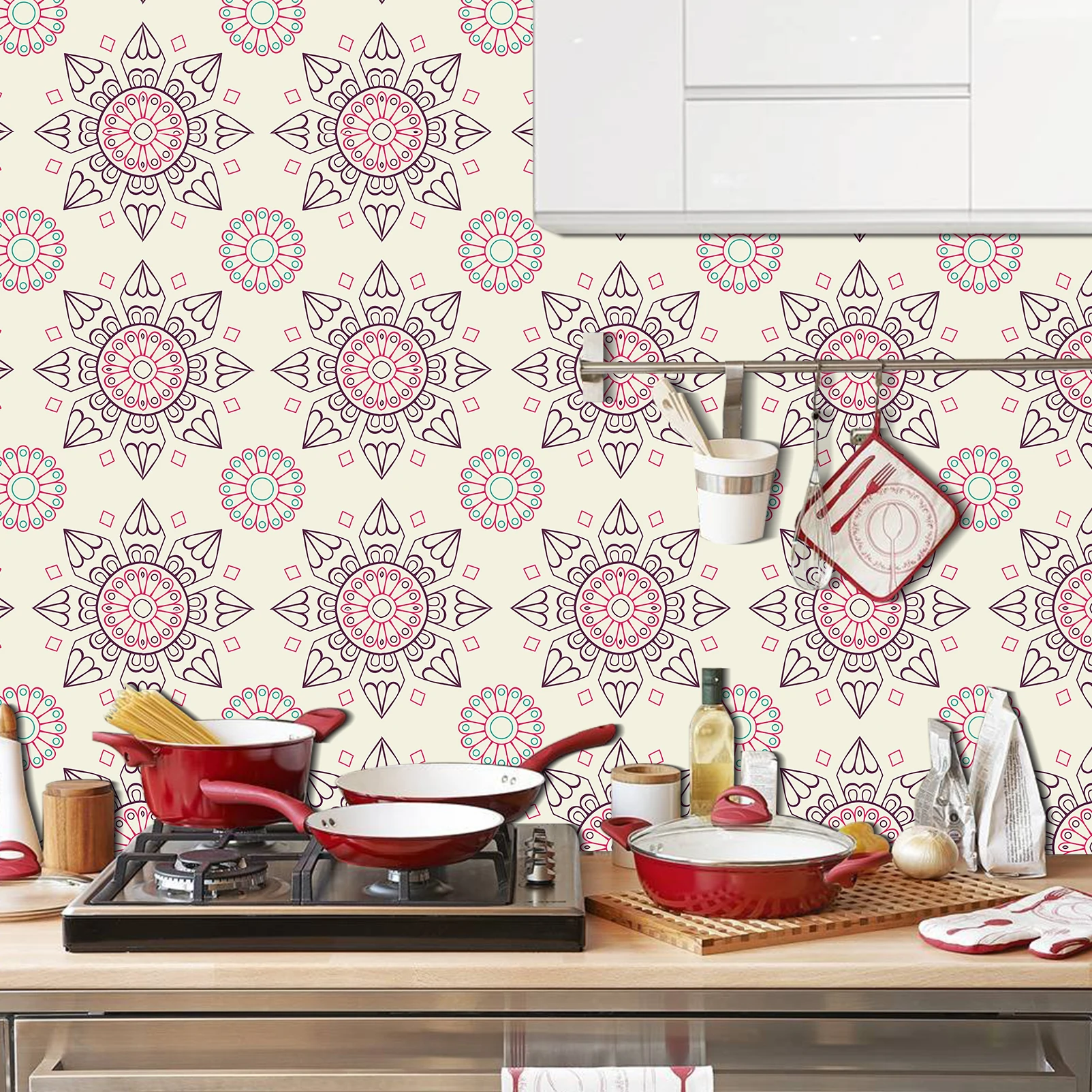 Vinyl Floor Wall Tile Ceiling Sticker Sticky Back Tile Decals for Kitchen Bathroom Self-adhesive Peel and Stick PVC Tile