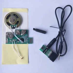 High quality light activated blank sound module recording the audio by computer or phone for DIY music packing gift box or toys