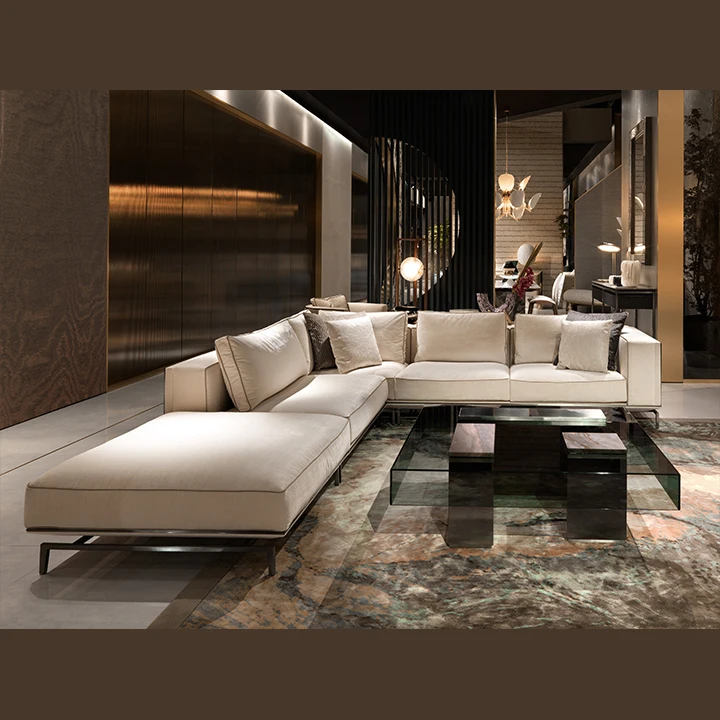 Italian Design 7 Seater Minimalist Sofa Set Customized Couch  Area Home Furniture Luxury Modern Sofa Set Furniture Living Room