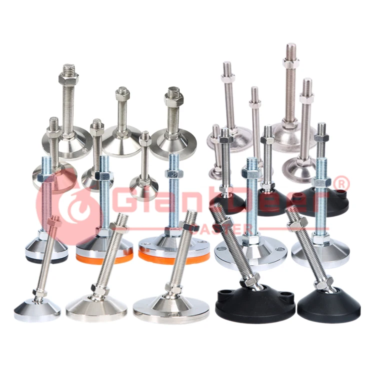 Zinc Plated Iron Adjustable Leveling Foot Chrome Furniture Sofa Legs Sofa Feet Design Metal European Quantity Oem Eco Iron