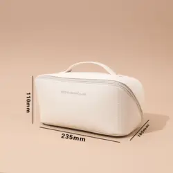 Travel Organizer Makeup Multi-functional Pouch Large Capacity PU Leather Customized Cosmetic Bag
