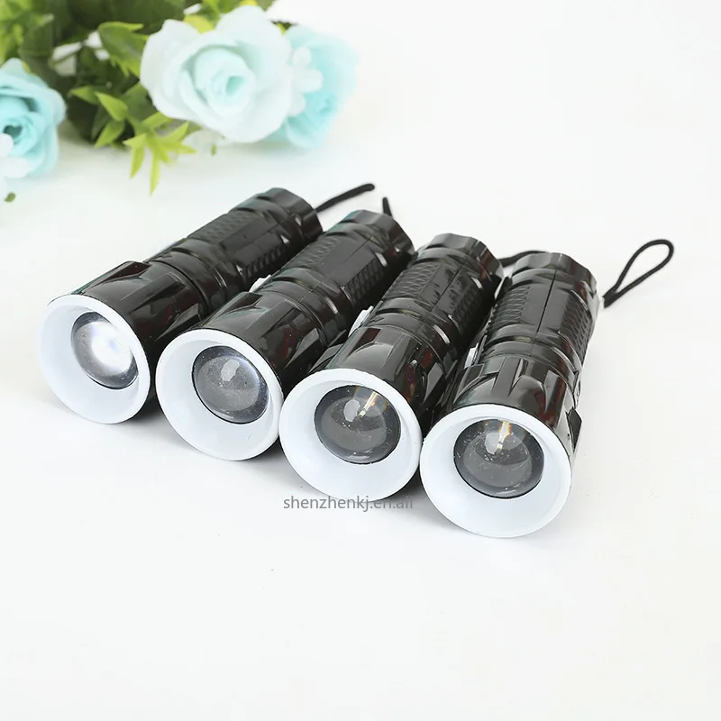 New adjustable rotating flashlight electronic mini led household flashlight