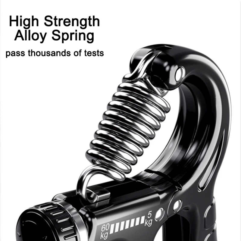 Factory supply custom logo gym fitness exercise strength training gymnastics 5-60 kg adjustable hand grip with counter