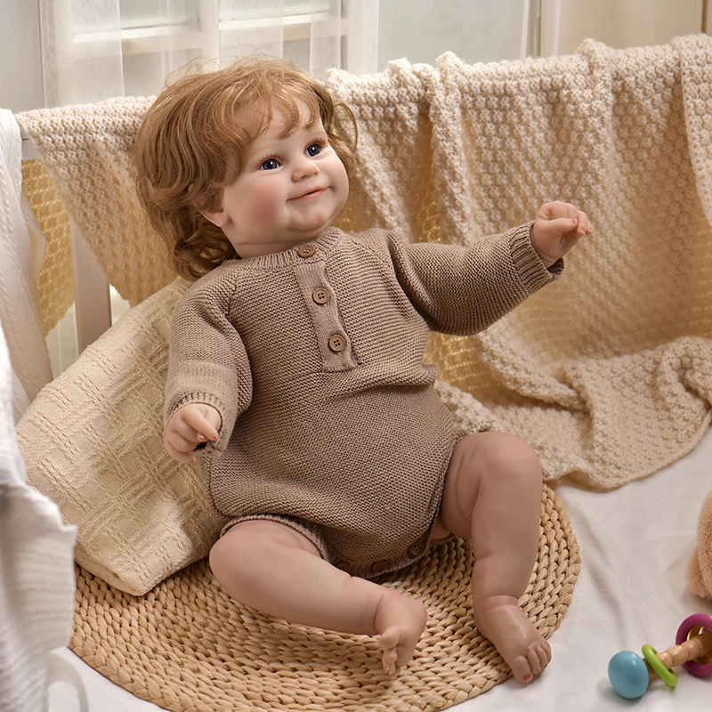 New Design Cute 24 inch Alive Full Body Silicone Newborn Baby Bebe Reborn Complete Silicon Dolls