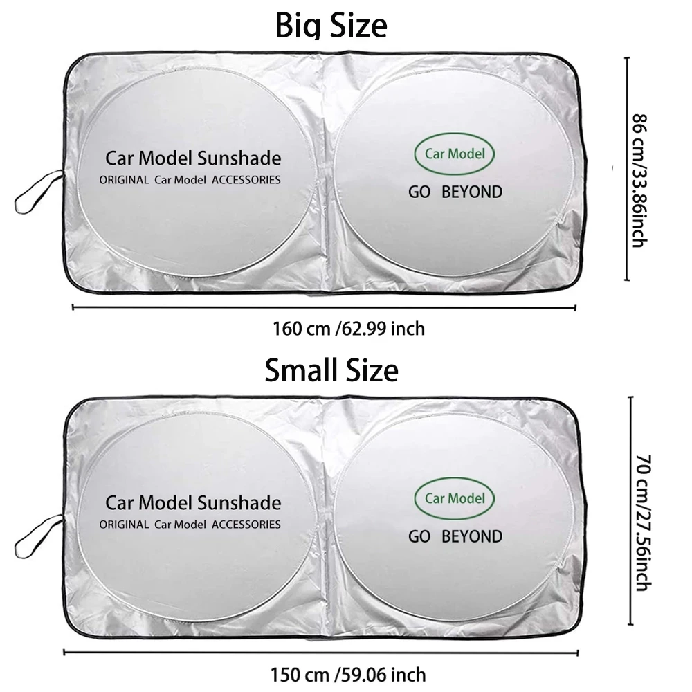 Car Windshield Sunshade Protector for Land Rover Evoque LR2 Discovery Model Auto Logo Emblem Parasol Coche Sun Shade Visor Cover