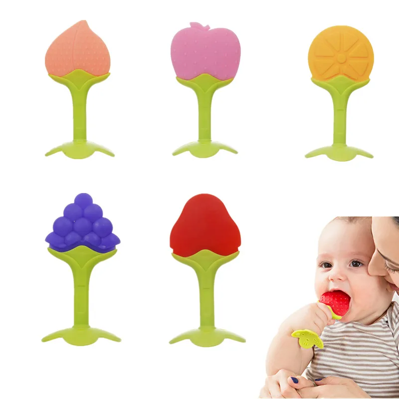 Custom Logo Natural Beech Wood Teether Toys Ring Baby