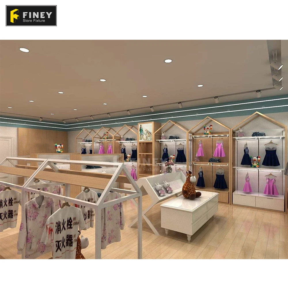Wholesale Clothing Display Racks Children Clothing Store Display Furniture Display Cabinet