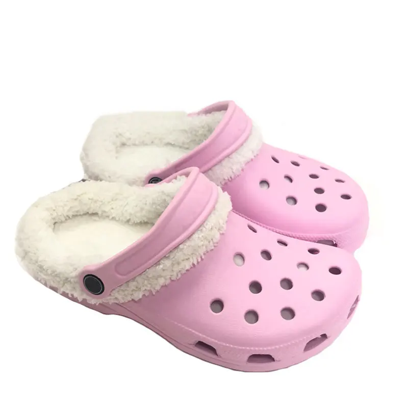 Меховая обувь, оптовая продажа, женские сандалии с логотипом под заказ, Женская садовая теплая меховая обувь, женская зимняя обувь с мехом