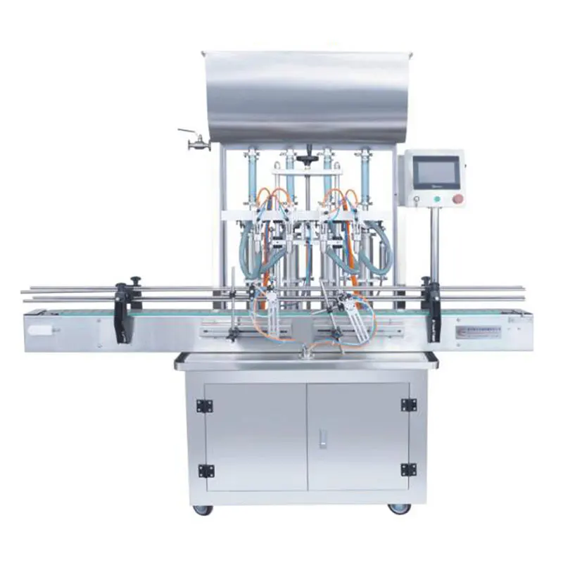 6 Heads Automatic Juice Water Bottle Liquid Bottling Palm Coconut Cooking Oil Filling Capping Machine Line