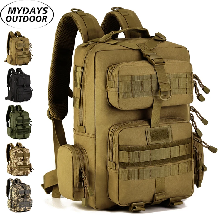 Mydays Outdoor 30L Lightweight Waterproof Durable 3 Days Hiking Assault Rucksack Outdoor Tactical Backpack with Multiple Pockets