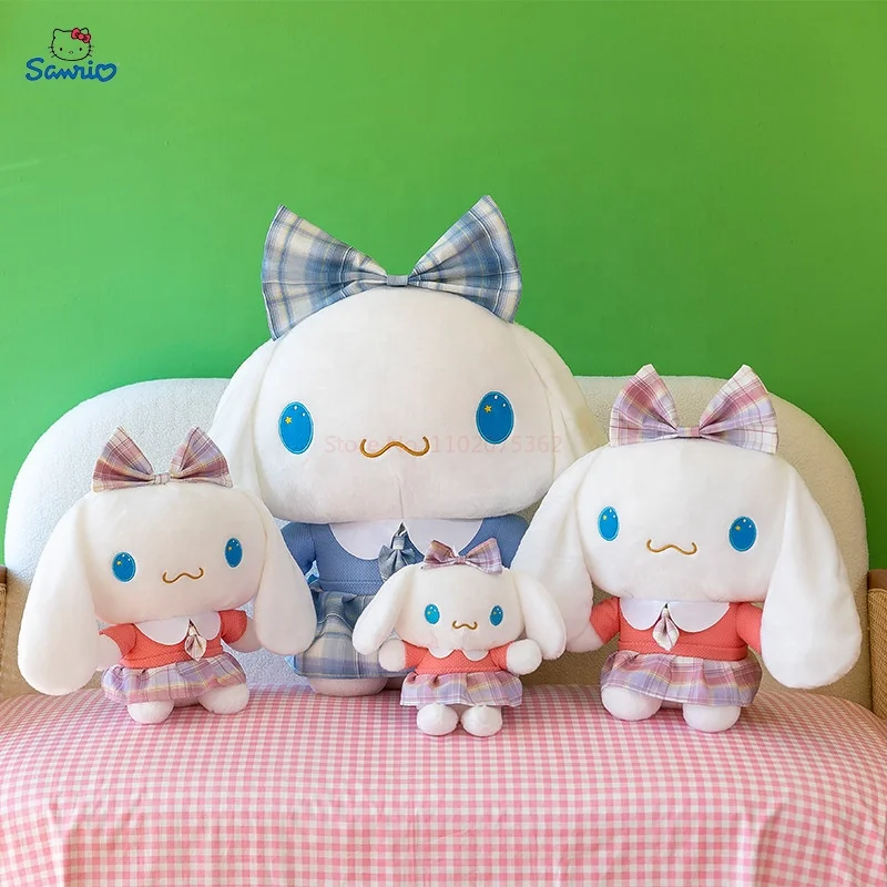 2023 Anime Cartoon Kawali Kuromi KT Cat My Melody Cinnamoroll Pillow Plush Toys Soft Stuffed Dolls For Kids Birthday Gifts