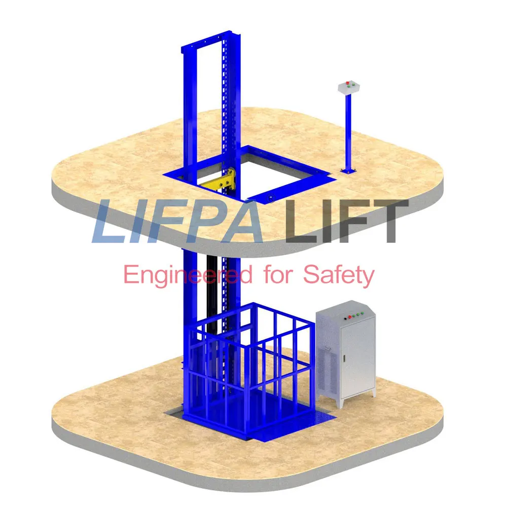 Небольшой гидравлический портативный грузовой подъемник, 500 кг