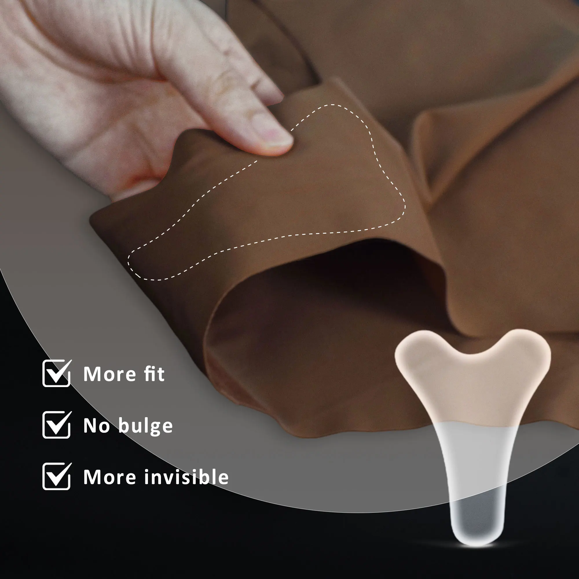 Y Shape Cameltoe Concealer Cover Seamless Camel Toe Hider Reusable Anti Camel Toe Silicone Insert No Camel Toe Underwear Guard