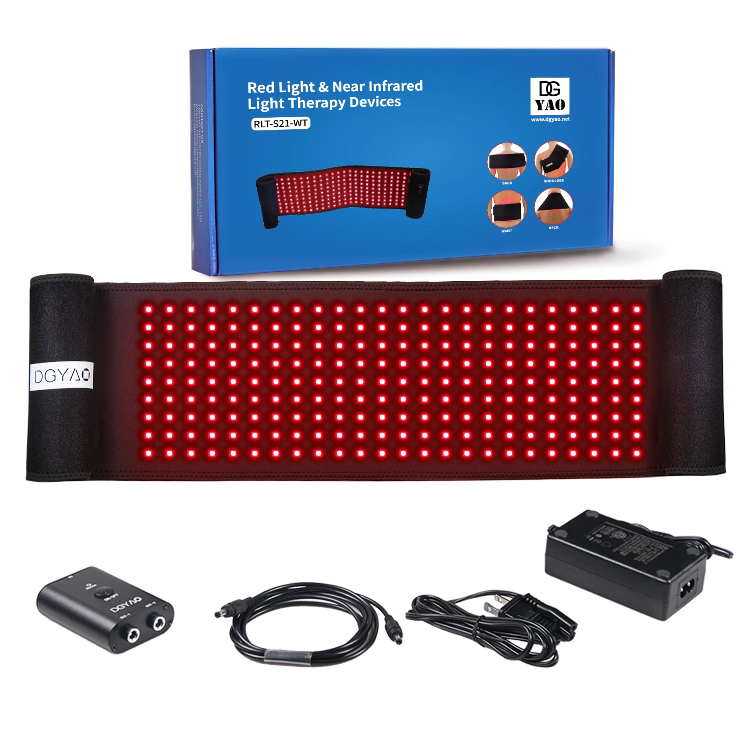 DGYAO Weight Laser Lipo Infrared & Red Light Therapy Pad Wearable Pad Wrap for Waist Muscle Pain Relief Red Light Therapy Belt