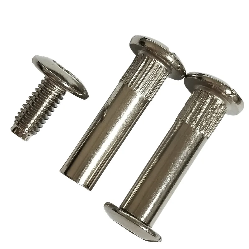 Steel M6 M8 Nickel Plated Male and Female Furniture Connecting Screws