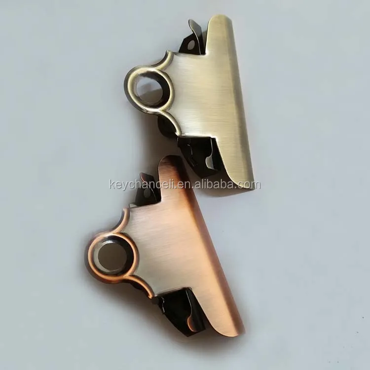 78mm best quality rack plating reddish antique bronze metal clipboard clip for wooden board