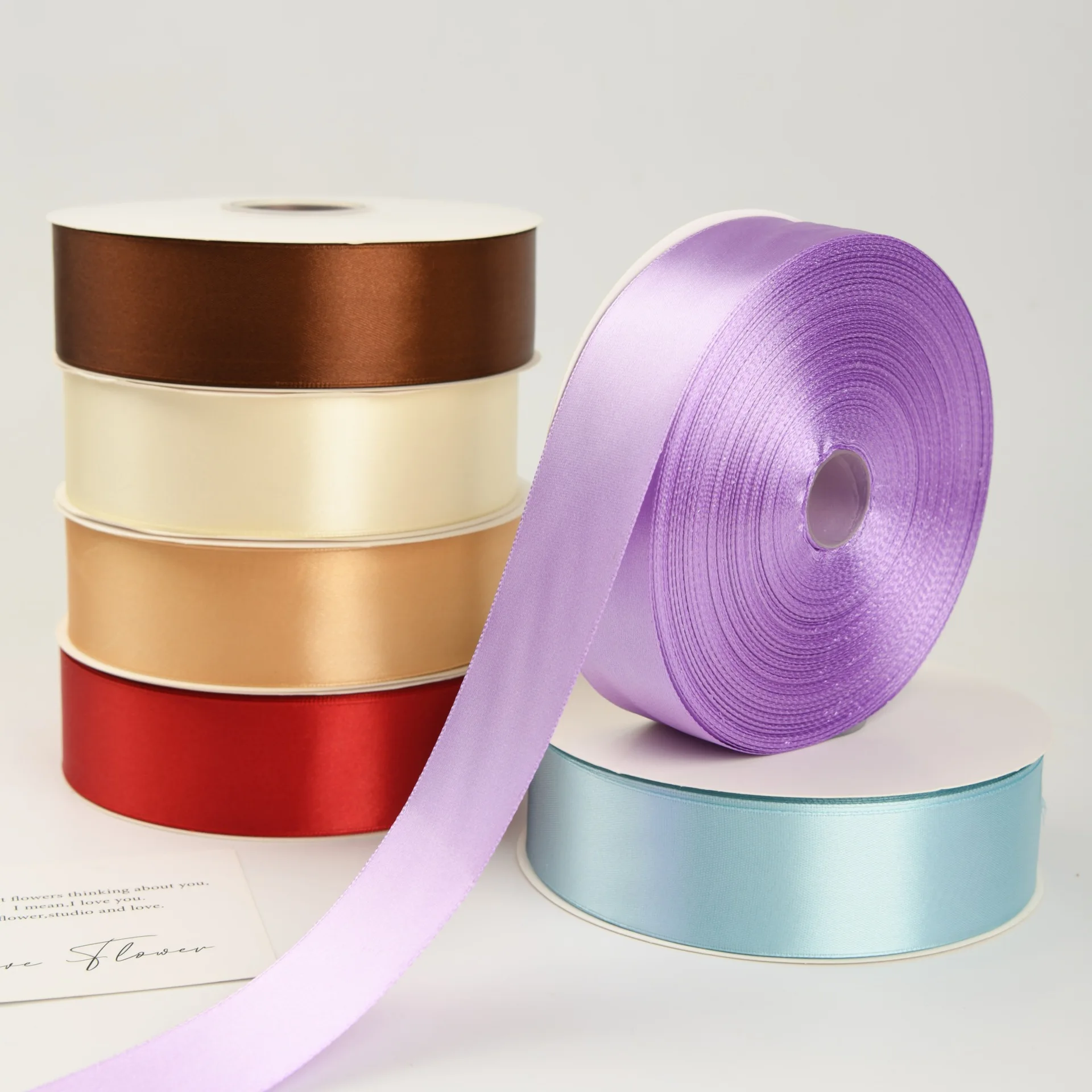 Quick Custom Brand Name Logo Letter Artwork Printed High Quality Gross Grain Satin Grosgrain Ribbon