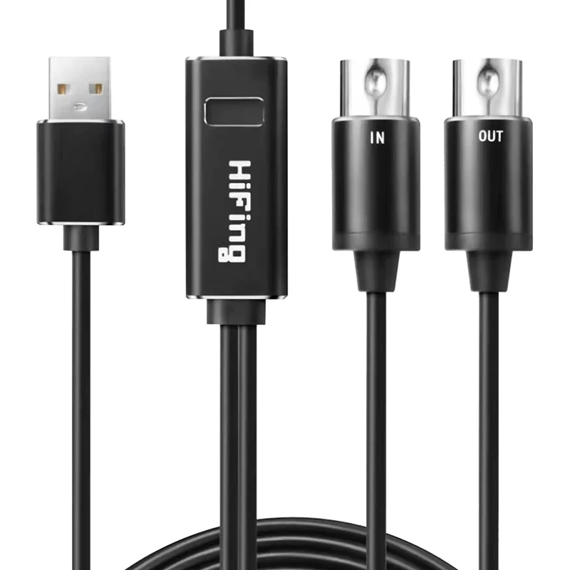 200cm Length Custom Usb Type C Midi Cable With Input  Output Connecting Keyboard synthesizer