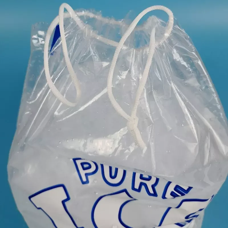 ice bags drawstring ice bags heavy duty transparent flat pouch ice bags