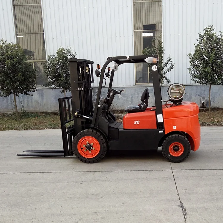 New 3 Ton CPQYD30FR Gasoline LPG Dual Fuel Fork Lift Truck With 6 m Lift Height