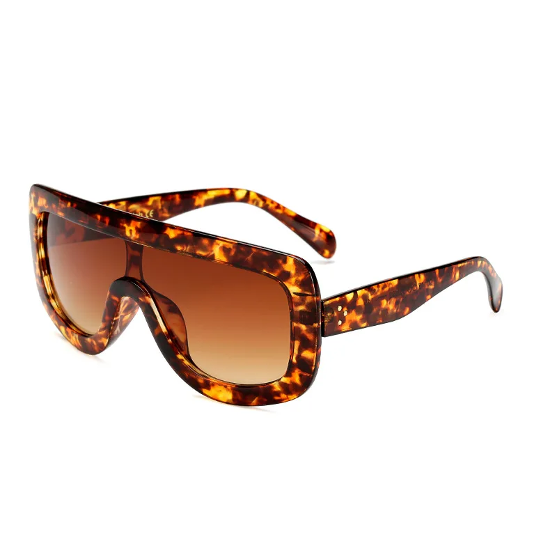 New European and American fashion conjoined sunglasses cool personality conjoined sunglasses logo custom fashion sunglasses