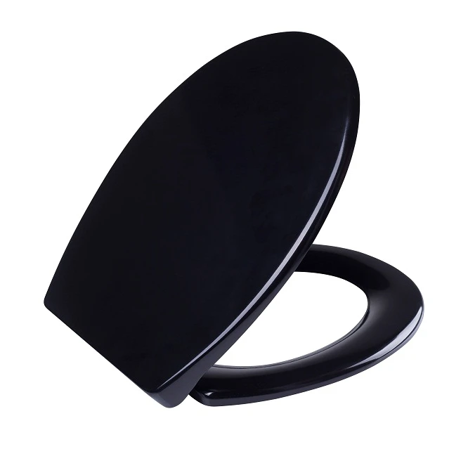 Wholesale factory price black Hinge Soft Close Toilet Seat And Cover For WC