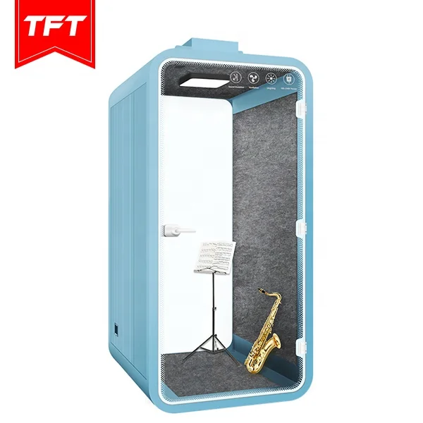 China Easy Set Up Private Glass Mobile Vocal Soundproof Acoustic Music Studio Booth for Sale